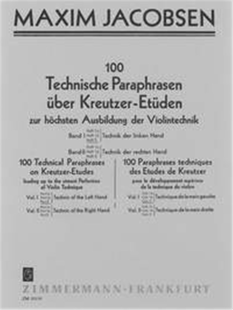 100 Technische Paraphrasen Über Kreutzer